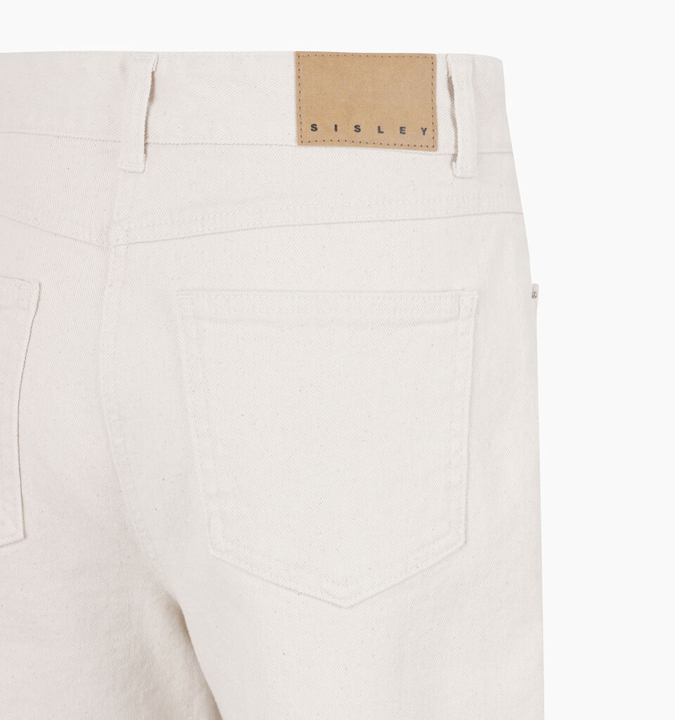 Cream-colored straight jeans - sisley k jeans regular - Creamy White | Sisley K image number 4